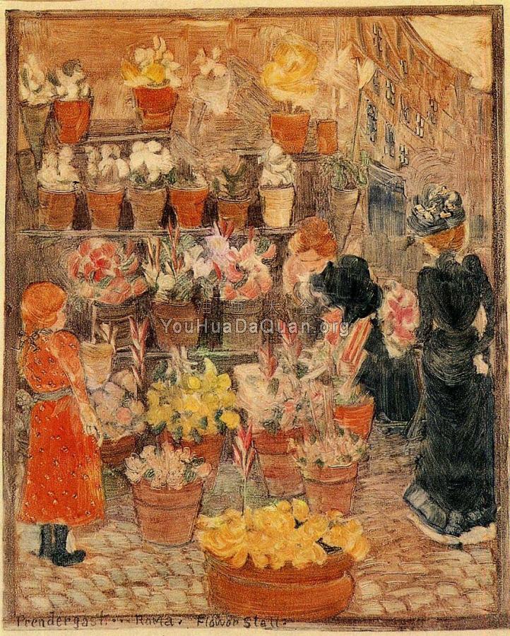 Rome, Flower Stall - 莫里斯·巴西·加斯特